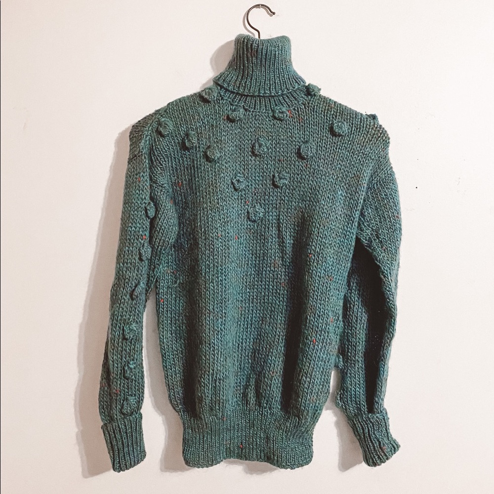 Vintage Wool Knit Turtle Neck Sweater